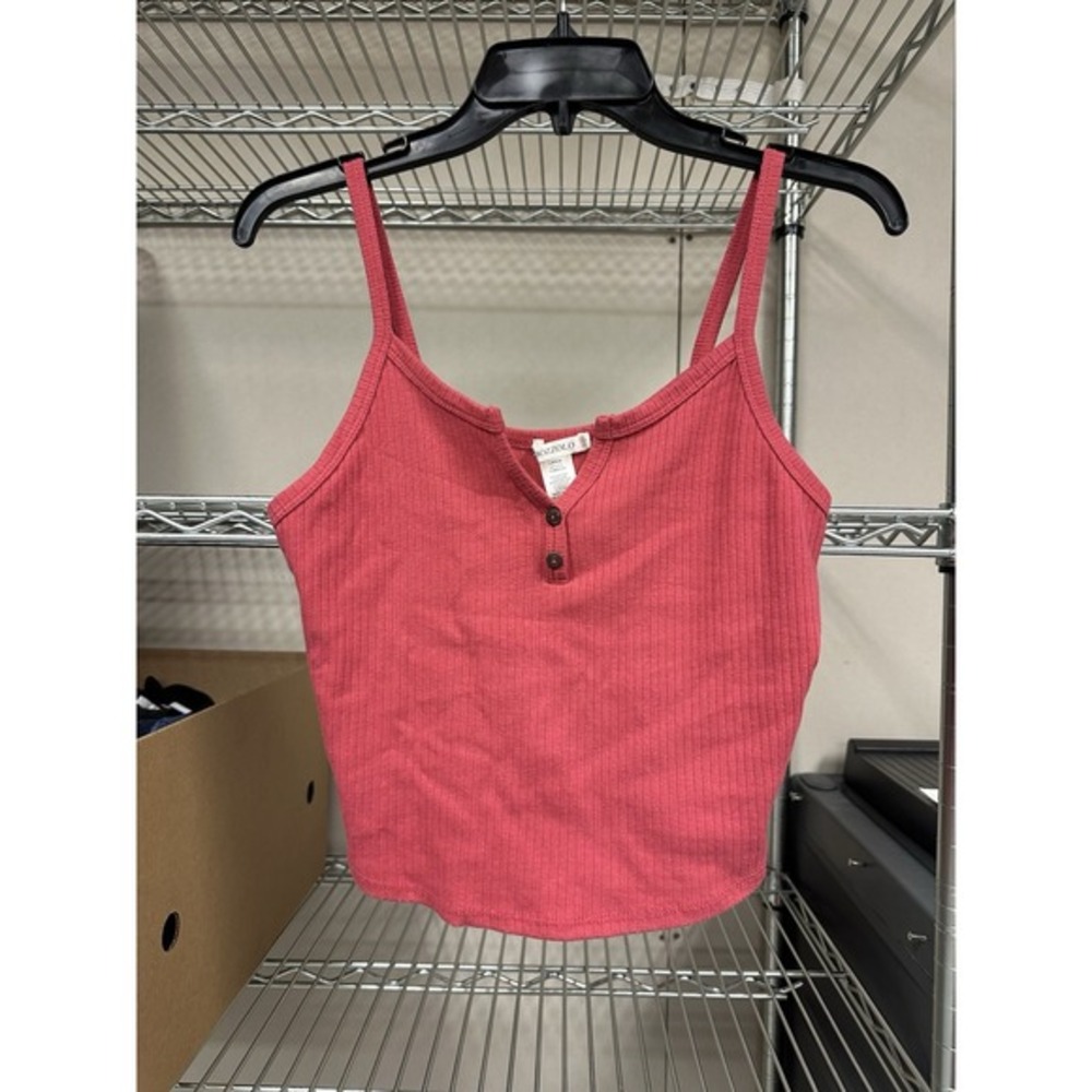 Bozzolo Crop Top Button Up Size Large Faded Red Coral?